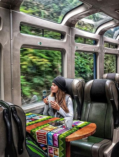 Vistadome train to Machu picchu